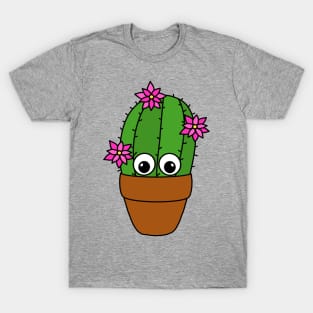 Cute Cactus Design #325: Cactus With Pretty Flowers T-Shirt